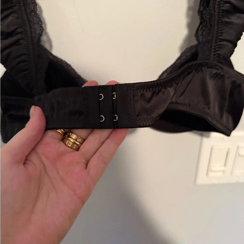 NWT By Anthropologie Satin Puff-Sleeve Underwire Bra